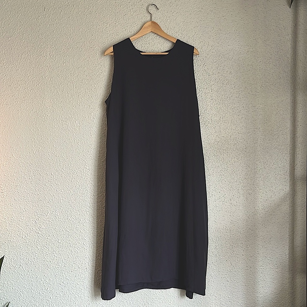 Navy mid length dress. Birds of North America. Size 16. Brand new w tags.